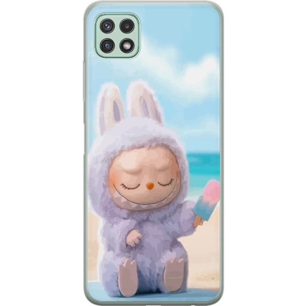 Samsung Galaxy A22 5G Läpinäkyvä kuori Labubu Vaaleanpunain