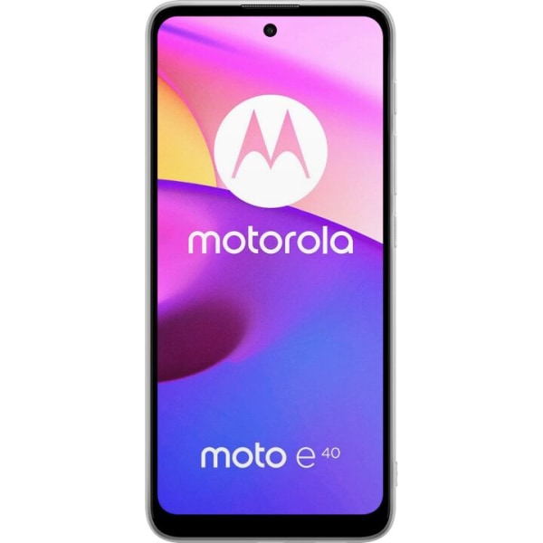 Motorola Moto E40 Genomskinligt Skal Söt Enhörning