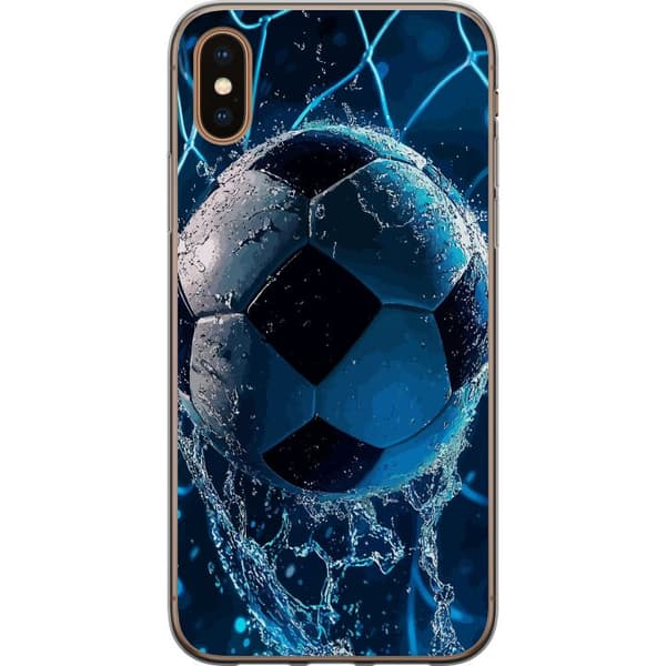 Kompatibelt Mobildeksel til Apple iPhone XS Max Nærbilde av ball med blått vannsprut og dynamisk bakgrunn blå