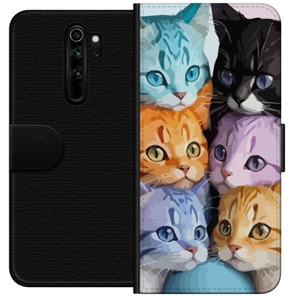 Xiaomi Redmi Note 8 Pro  Plånboksfodral Färgglada Katter