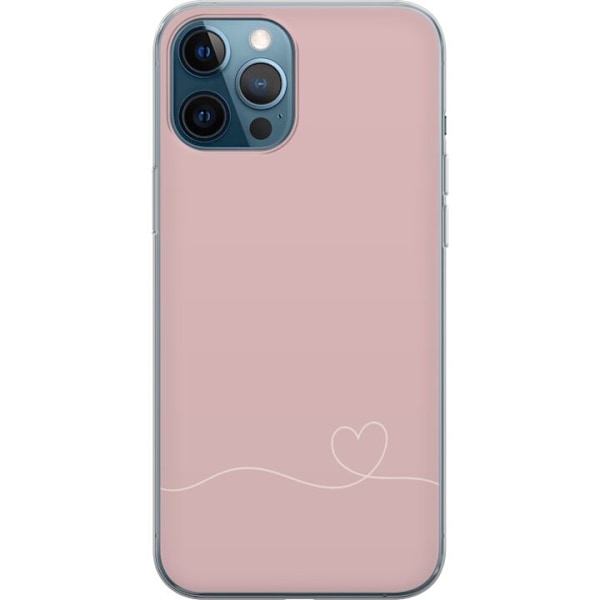 Apple iPhone 12 Pro Gjennomsiktig deksel Rosa Hjärna Design