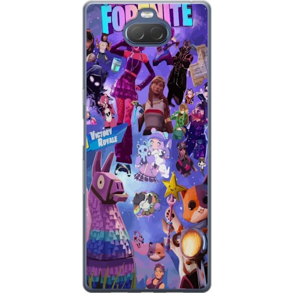 Sony Xperia 10 Plus Gjennomsiktig deksel Fortnite