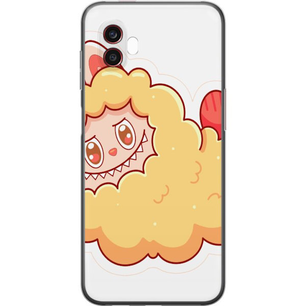 Samsung Galaxy Xcover6 Pro Läpinäkyvä kuori Labubu Pesukarhu Pop Mart Hahmo Keräilyesine Söpö Suunnittelu Suosittu Teema Taideteos Leikkisarja