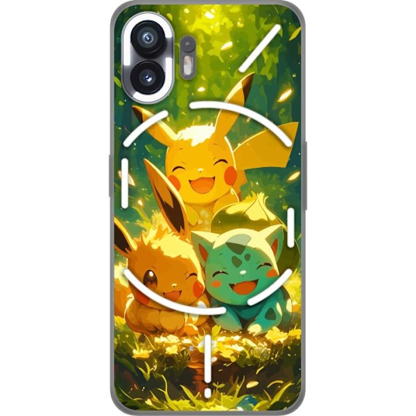 Nothing Phone (2) Läpinäkyvä kuori Pixelmonster pelityyli - värikäs muotoilu retroa rakastaville pelaajille