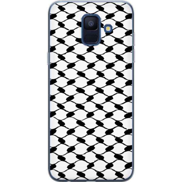 Samsung Galaxy A6 (2018) Gennemsigtig cover Keffiyeh mønster