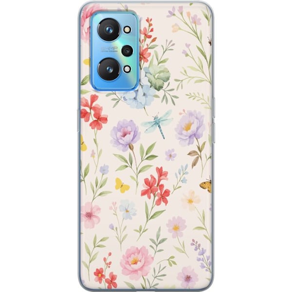 Realme GT Neo2 Läpinäkyvä kuori Kukat
