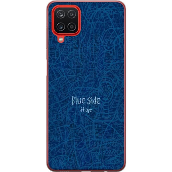 Kompatibelt Mobildeksel til Samsung Galaxy A12 Blue Side klotter blå