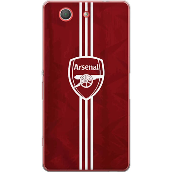 Sony Xperia Z3 Compact Läpinäkyvä kuori Arsenal Emblem Jalkapallo Premier League Seuravaakuna Punainen Valkoinen Ikoninen Fanit Lontoo Urheilu Moti