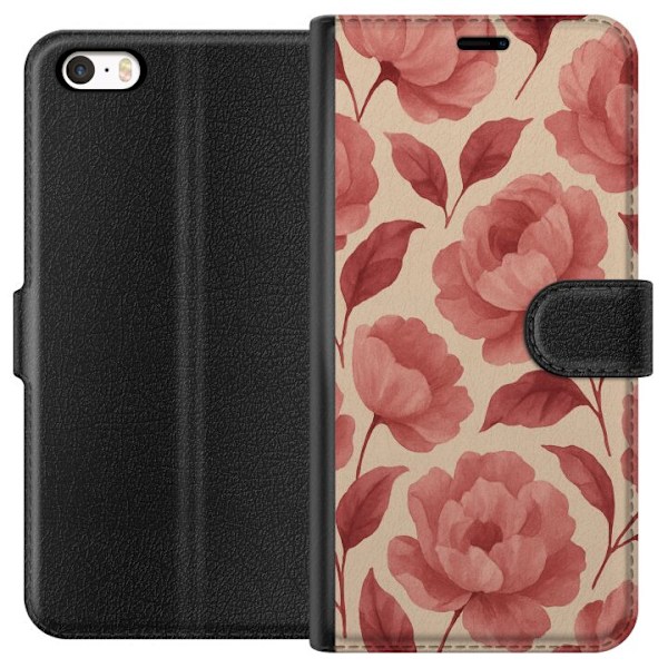 Apple iPhone 5 Plånboksfodral Rose Bloom