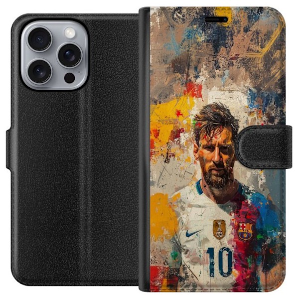 Apple iPhone 16 Pro Max Lompakkokotelo Messi Art