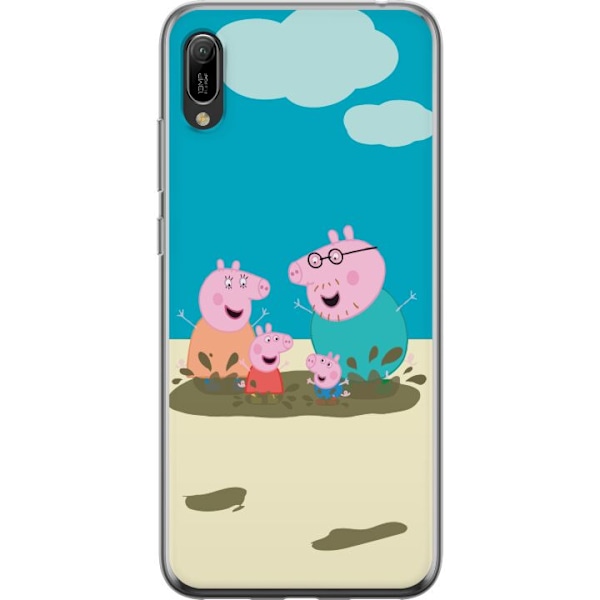 Huawei Y6 Pro (2019) Gennemsigtig cover Greta Gris Familie Geo