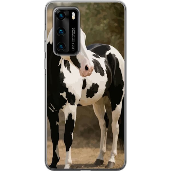 Huawei P40 Genomskinligt Skal Vacker Häst – elegant illustr