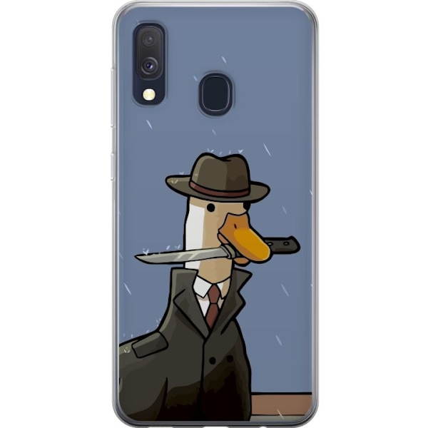 Samsung Galaxy A40 Genomskinligt Skal Anka med kniv