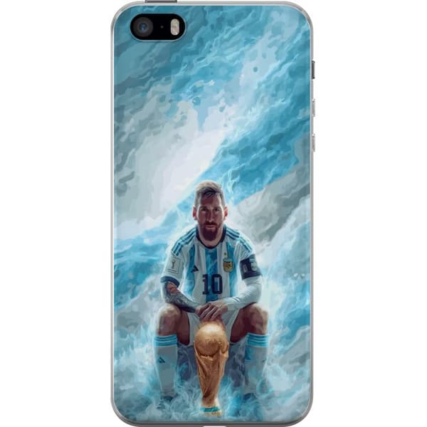 Kompatibelt Mobildeksel til Apple iPhone SE (2016) Lionel Messi Världsmästare blå