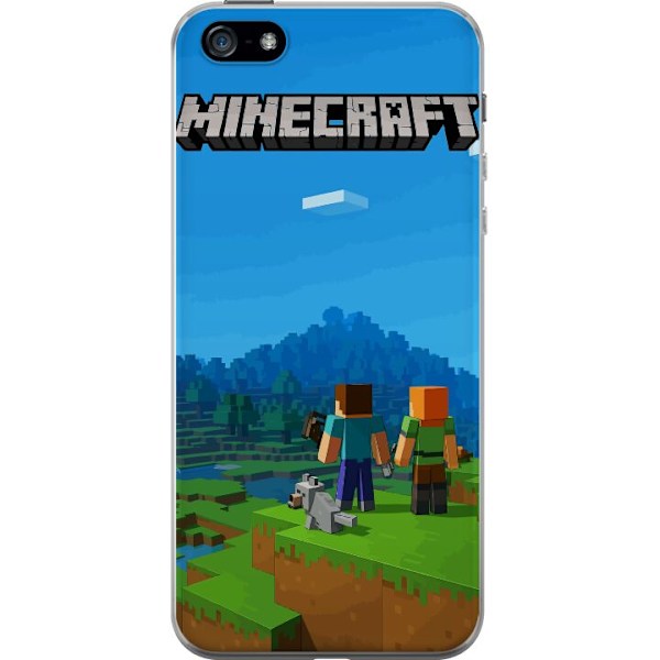 Apple iPhone 5 Läpinäkyvä kuori Minecraft Key Art