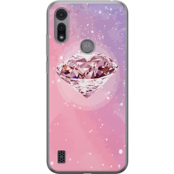 Motorola Moto E6i Gennemsigtig cover Glitter Diamant