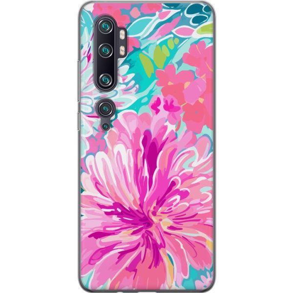 Xiaomi Mi Note 10 Pro Gennemsigtig cover Blomsterrebs