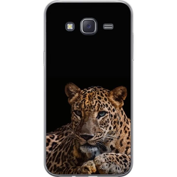 Samsung Galaxy J5 Gennemsigtig cover Leopard