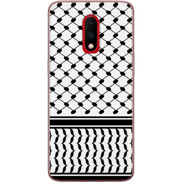 OnePlus 7 Gennemsigtig cover Keffiyeh mønster