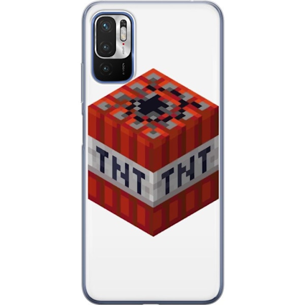 Xiaomi Redmi Note 10 5G Genomskinligt Skal Minecraft TNT