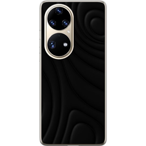 Huawei P50 Pro Genomskinligt Skal Black Waves