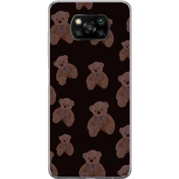 Xiaomi Poco X3 NFC Gennemsigtig cover En bjørn flere bjørne