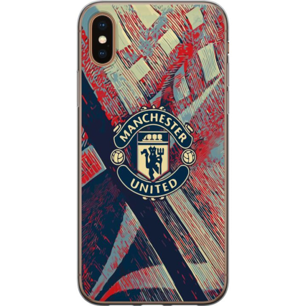 Apple iPhone XS Genomskinligt Skal Manchester United FC