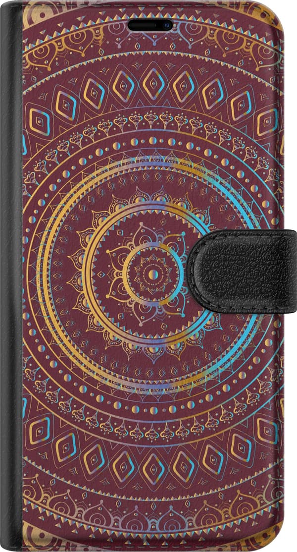 Kompatibel Tegnebogsetui til Apple iPhone 11 Vinrød mandala rød