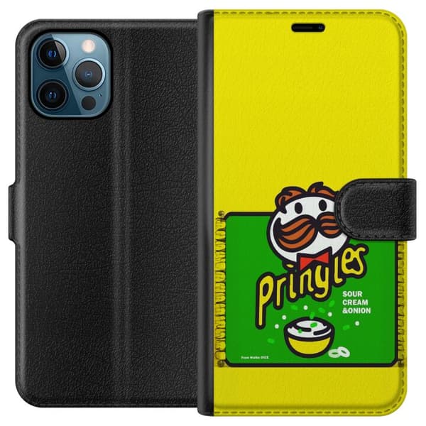 Kompatibel Tegnebogsetui til Apple iPhone 12 Pro Max Pringles gul