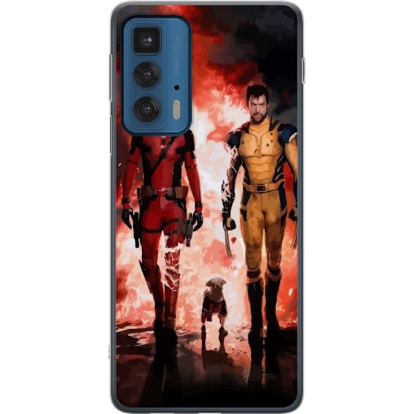 Motorola Edge 20 Pro Genomskinligt Skal Wolverine Deadpool