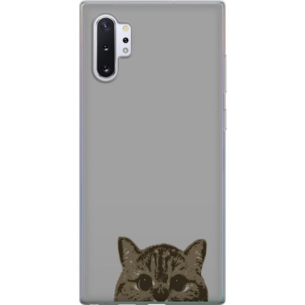 Samsung Galaxy Note10+ Gennemsigtig cover Grå Katteblik - sti