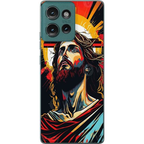 Motorola Edge 50 Läpinäkyvä kuori Jeesus ja Kortti - uskonn