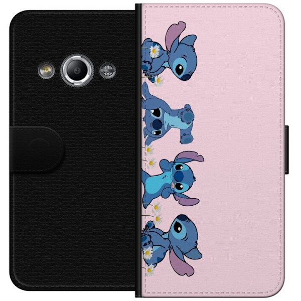 Samsung Galaxy Xcover 3 Plånboksfodral Stitch Skratt & Bus – Perfekt för Mobilskal eller Poster