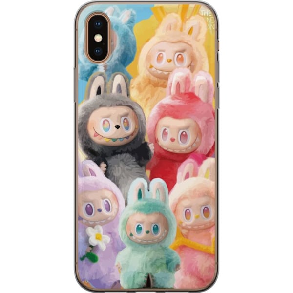 Apple iPhone XS Max Genomskinligt Skal Labubu Sketch Style – Handritat monster i tusch