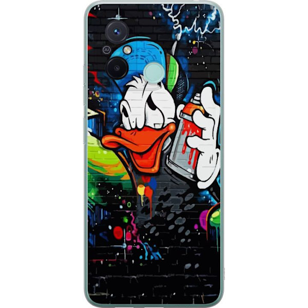 Xiaomi Redmi 12C Läpinäkyvä kuori Kalle Anka Graffiti Disney Design Hauska Lasten Motiivi Väri Graafinen Suosittu Sarja Ikoninen Disney-hahmo