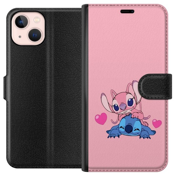 Apple iPhone 13 Tegnebogsetui Valentins Dag Stitch