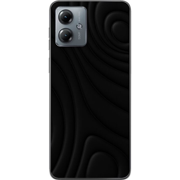 Motorola Moto G14 Genomskinligt Skal Black Waves