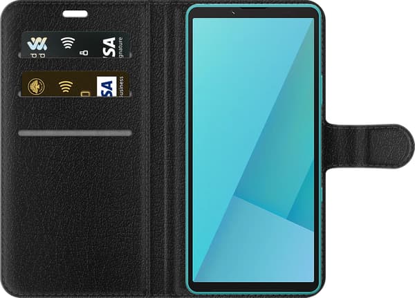 Kompatibel Tegnebogsetui til Sony Xperia 10 VII Blå elgitarr blå