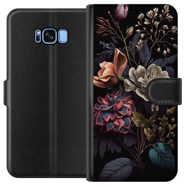 Kompatibelt Plånboksfodral till Samsung Galaxy S8 Blommor
