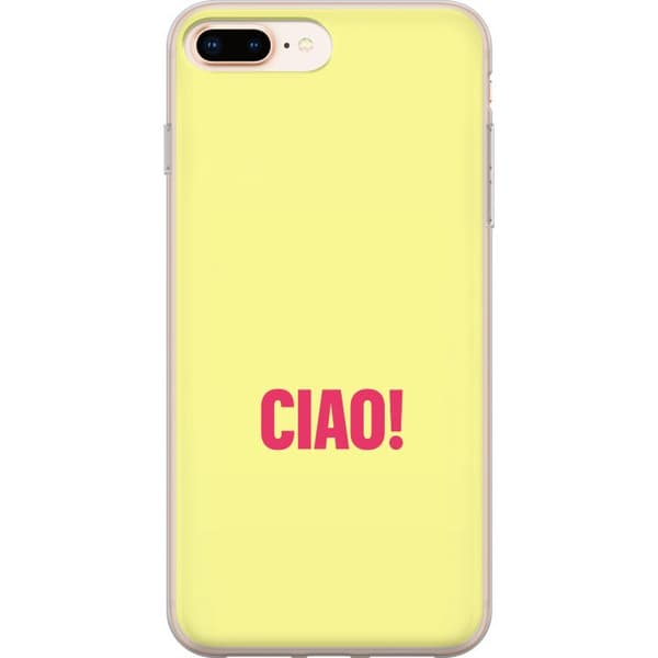 Kompatibelt Mobilskal till Apple iPhone 8 Plus Rosa CIAO gul
