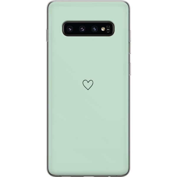 Samsung Galaxy S10 Gennemsigtig cover Enkelt Hjerte