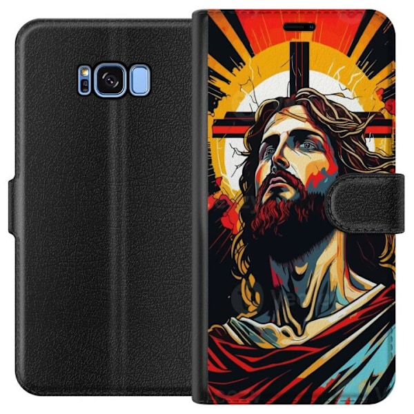 Samsung Galaxy S8 Lompakkokotelo Jeesus ja Kortti - uskonnolli