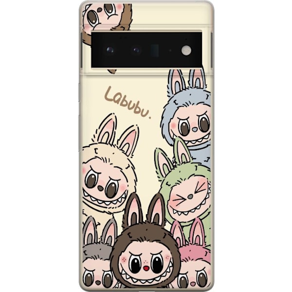Google Pixel 6 Pro Läpinäkyvä kuori Labubu Pastel Collection