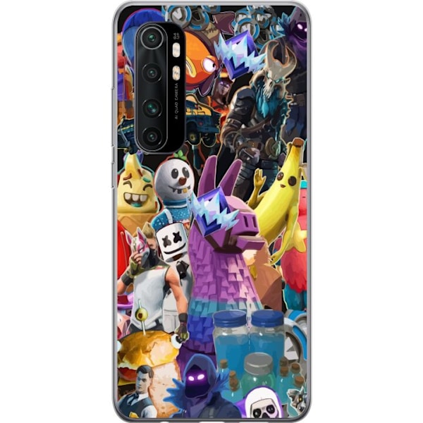 Xiaomi Mi Note 10 Lite Gennemsigtig cover Fortnite