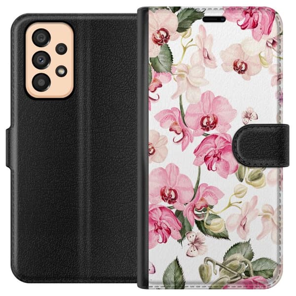 Kompatibelt Plånboksfodral till Samsung Galaxy A33 5G Blommor