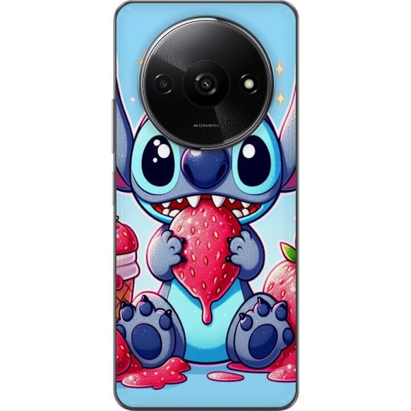 Xiaomi Redmi A3 Läpinäkyvä kuori Strawberry Stitch
