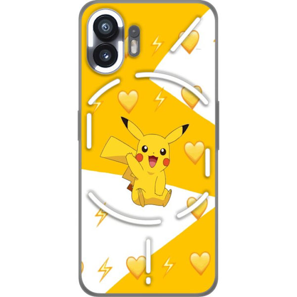 Nothing Phone (2) Läpinäkyvä kuori Pikachu Pokémon Pelihahmo Peliaihe Suosittu Ikoni Sarjakuvasarja Pokémon GO Lasten Klassikko