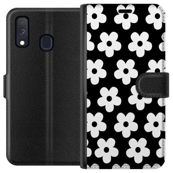 Kompatibel Tegnebogsetui til Samsung Galaxy A40 Blomster