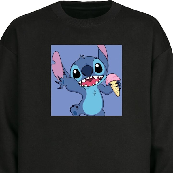 Sweatshirt for Voksen | Klassisk Collegegenser Søm svart M