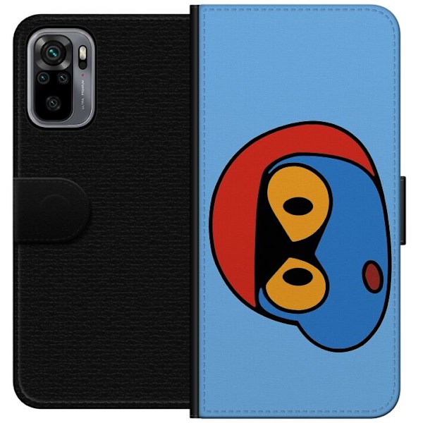 Xiaomi Redmi Note 10S Lompakkokotelo Bold Bot Head